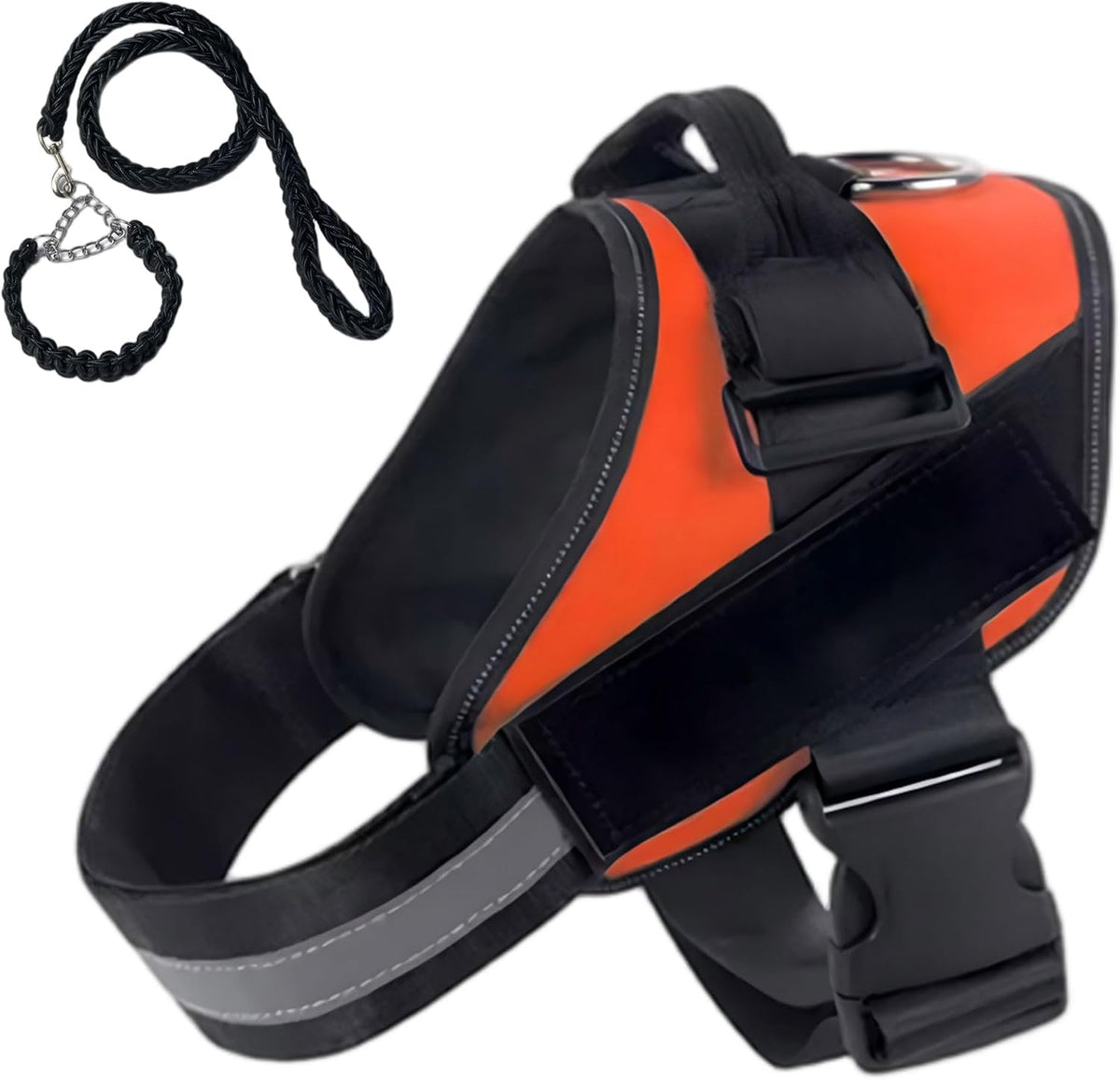 Dogshood No-Pull Harness Front Clip Easy On-Off Reflective (Rose Red,S)