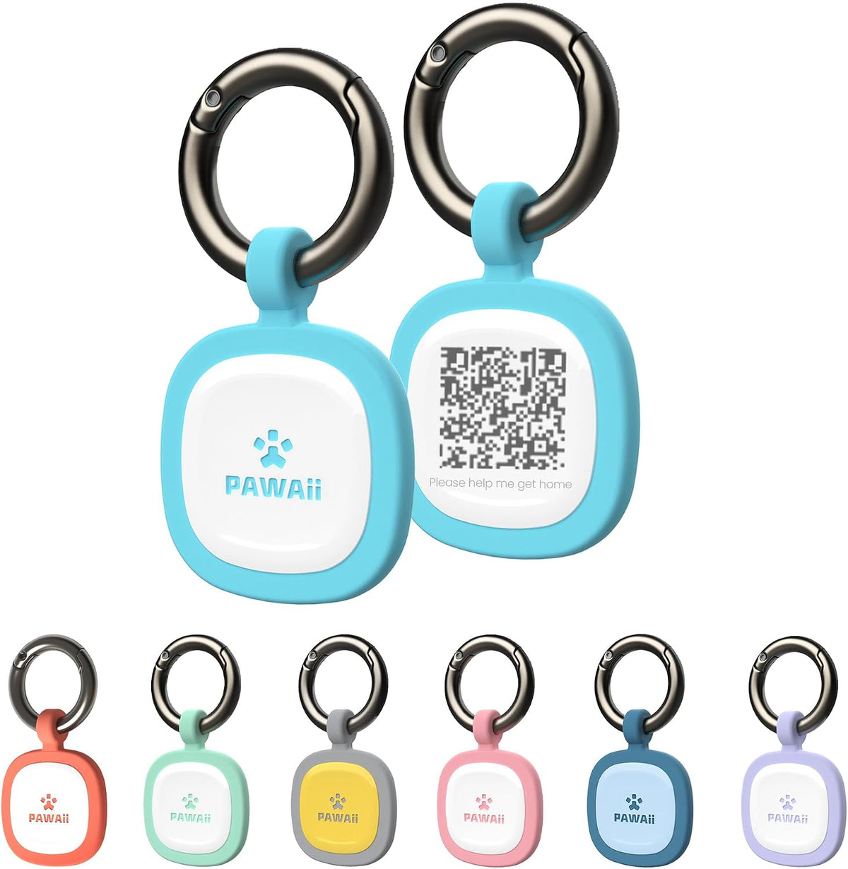 Pawaii Dog ID Tag, Silent Silicone QR Code Tag, Scan Alerts, No App, 1 Pack