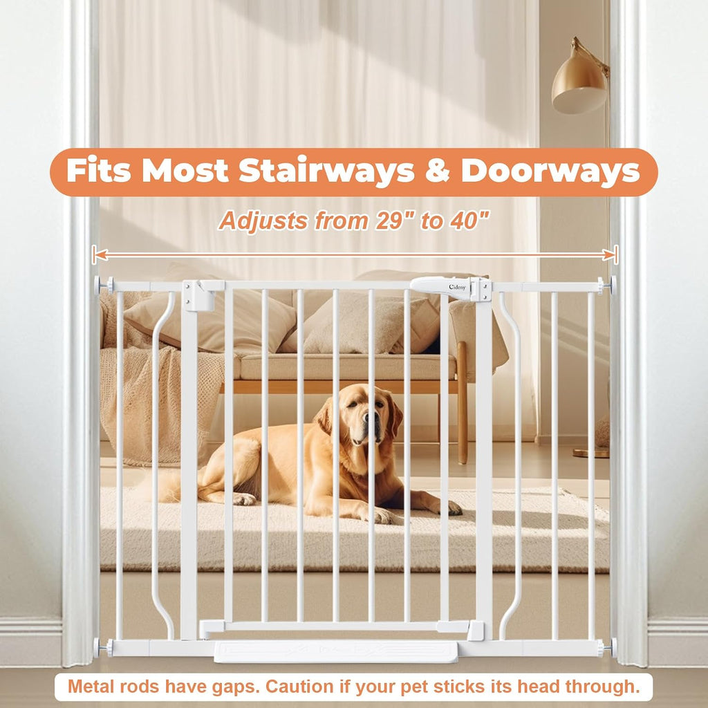 Baby Gate Auto Close, 29"-40" Dog Gate Indoor for Stairs & Doorways