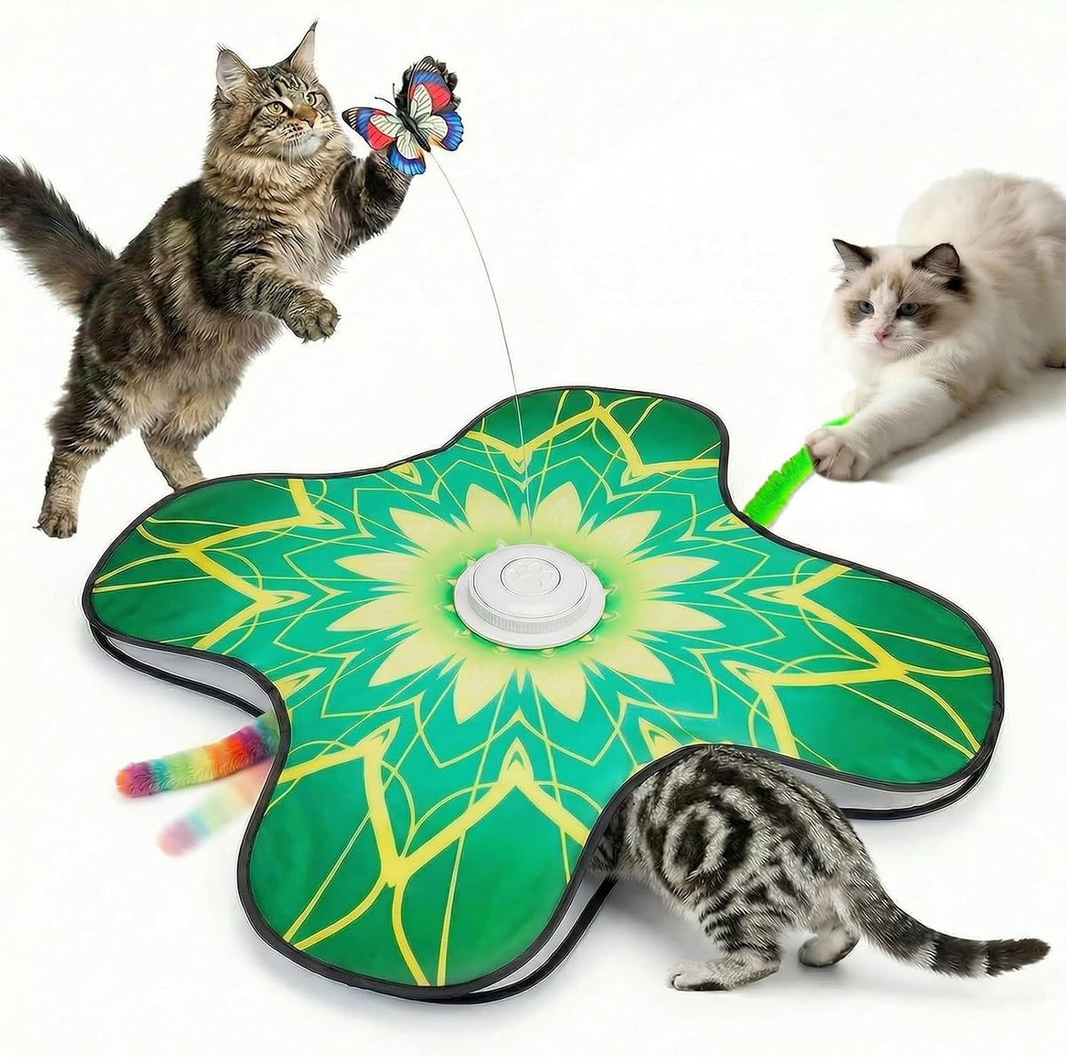 Interactive Cat Toys For Indoor Cats, Rechargeable Touch Automatic Cat Toy