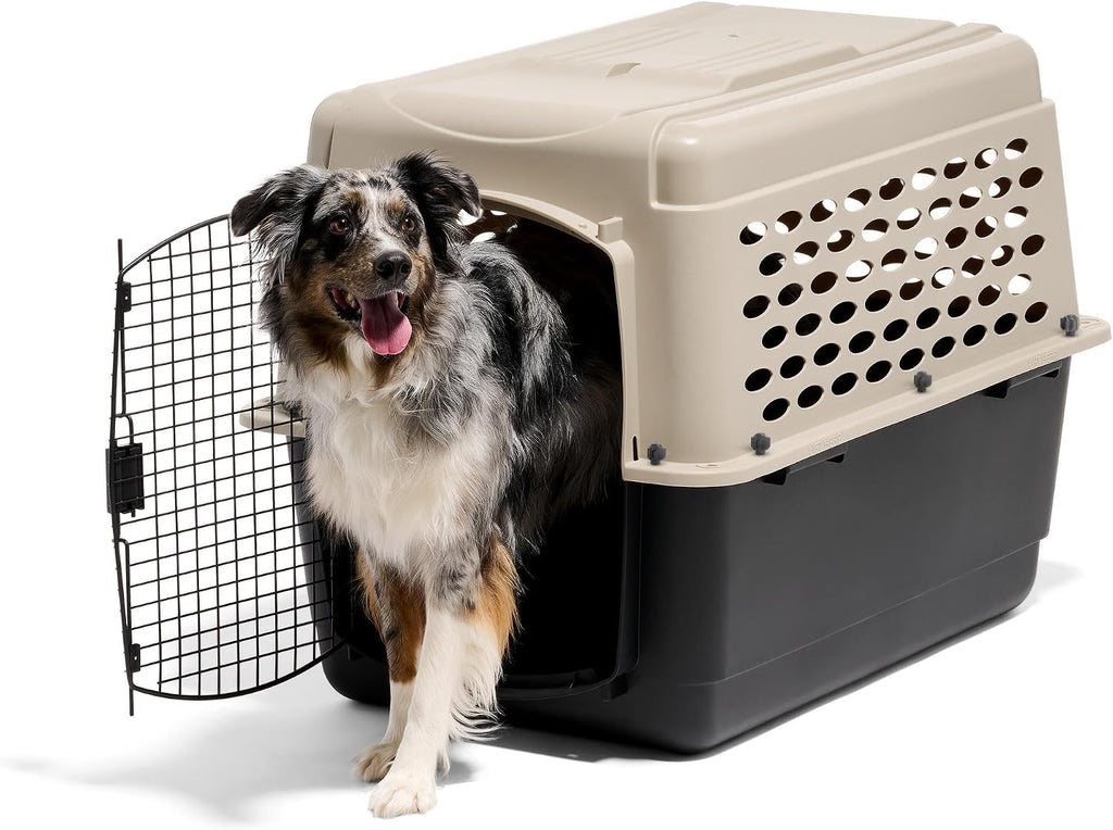 Petmate Vari Dog Kennel, Carrier for Large Dogs, 36in, Taupe and Black