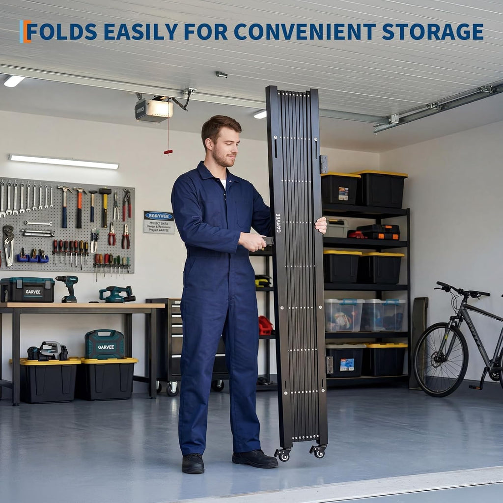 Expandable Folding Security Gate, Lockable Scissor Barricade