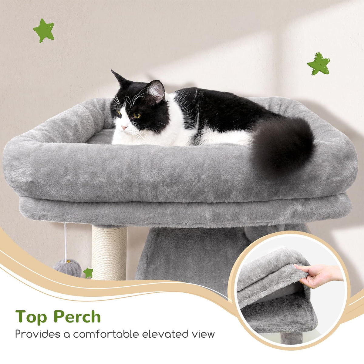 Globlazer F70 Pro Heavy Duty Cat Tree Tower for Indoor Cats Large Adult