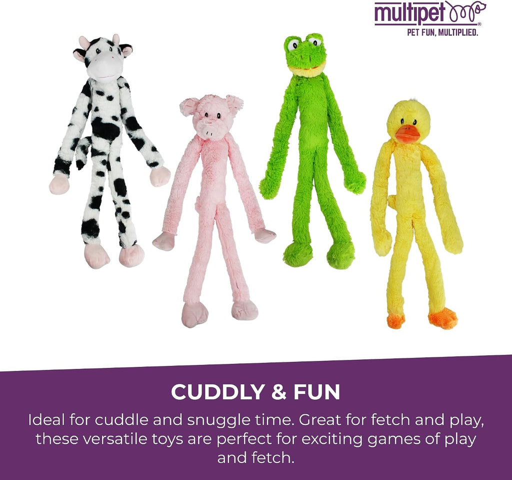 Multipet Swingin' Slevin Duck Dog Plush Toy - Squeaky Dog Toy