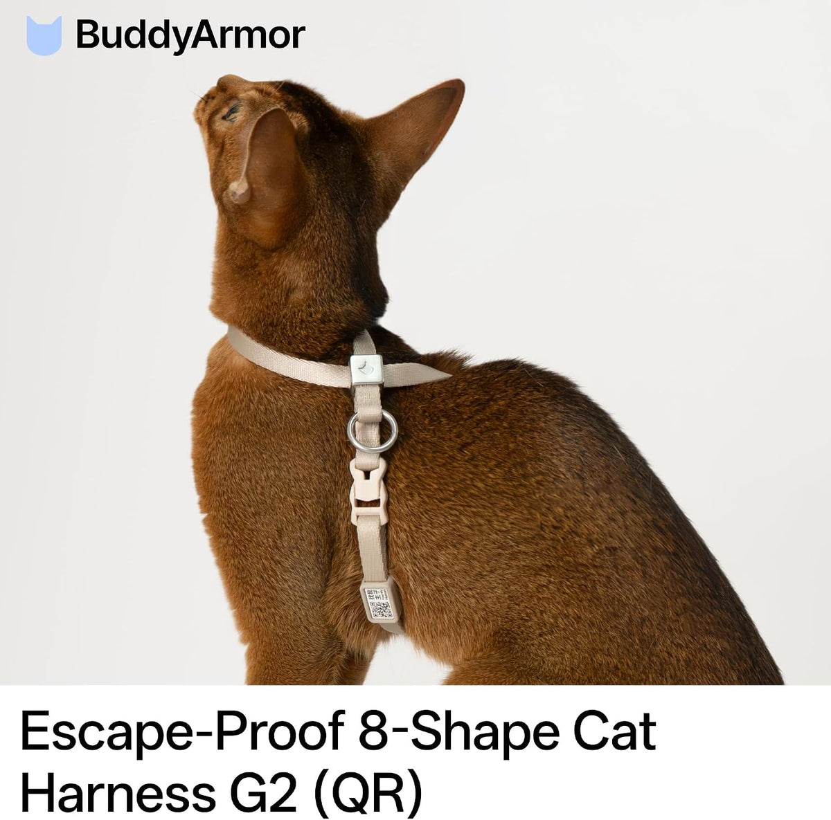 Escape Proof Cat Harness Anti-Choke Quick Release, Space Gray