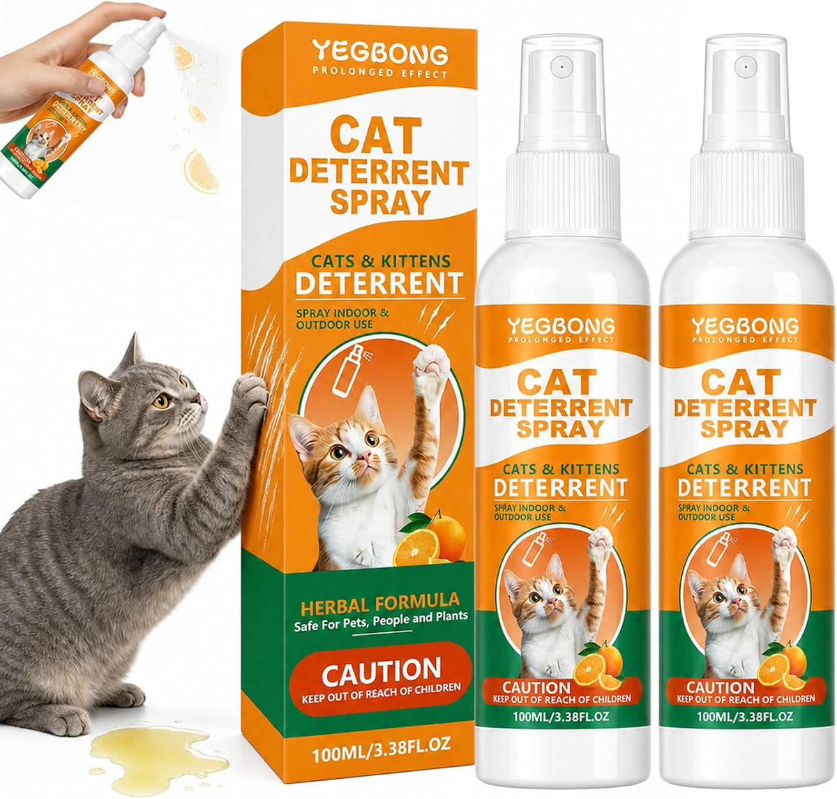 Cat Deterrent Spray for Furniture Protection, Anti Scratch & Urine Marking
