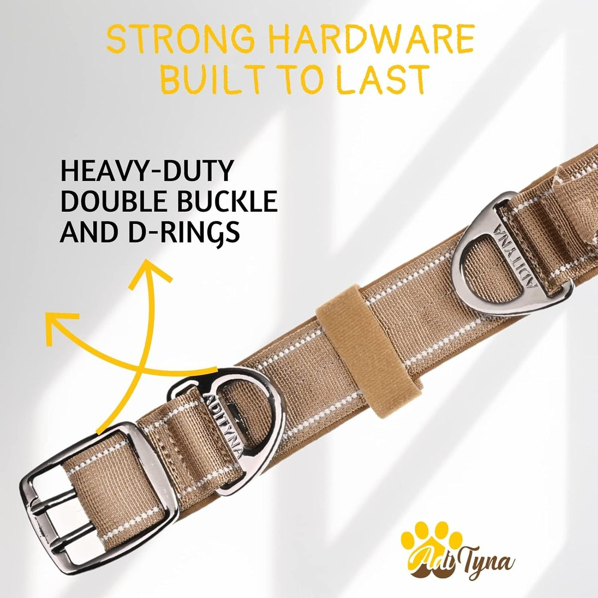 Heavy Duty Dog Collar for Large Dogs with Traffic Handle
