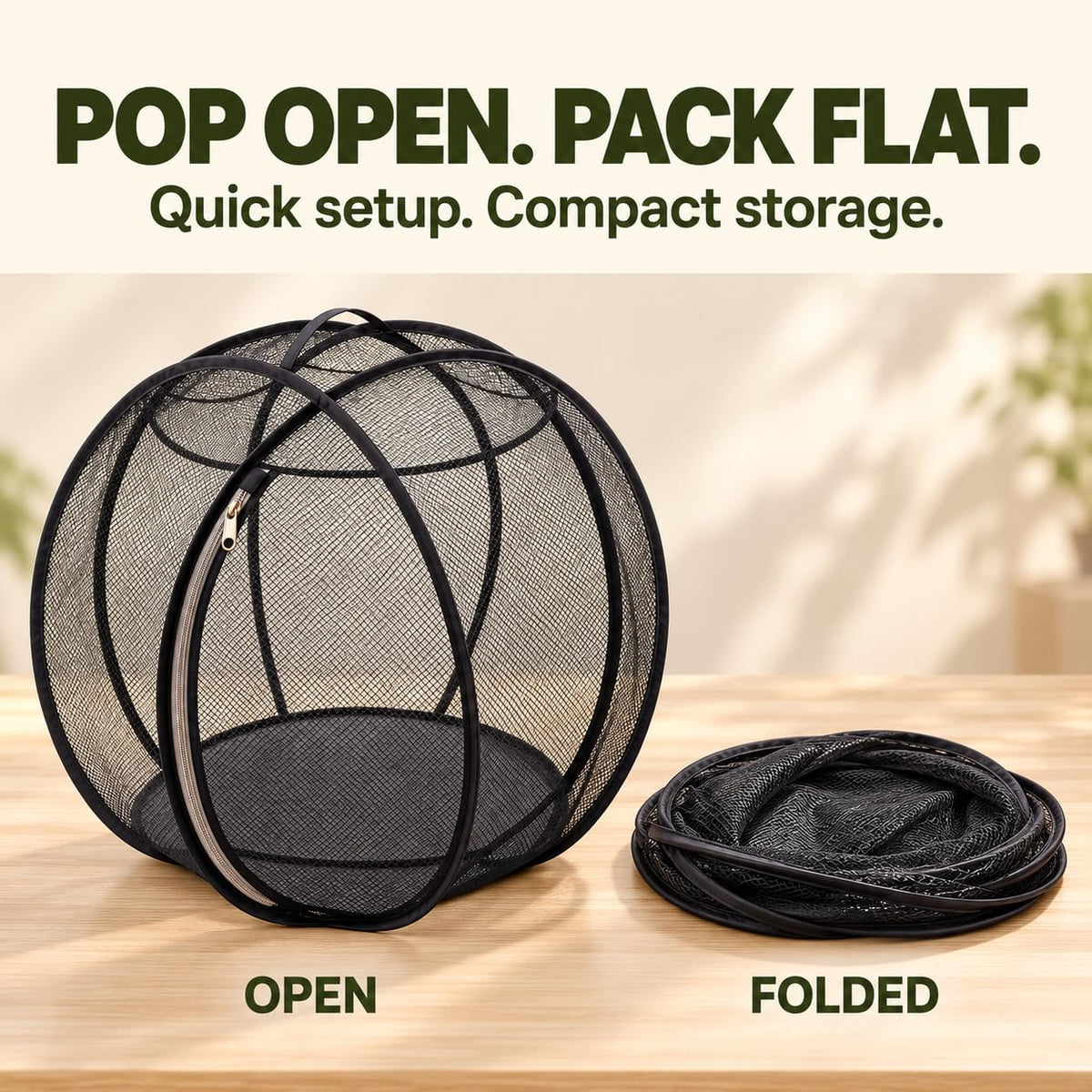 Outdoor Cat Enclosure, 27" Rolling Cat Playpen with Breathable Mesh