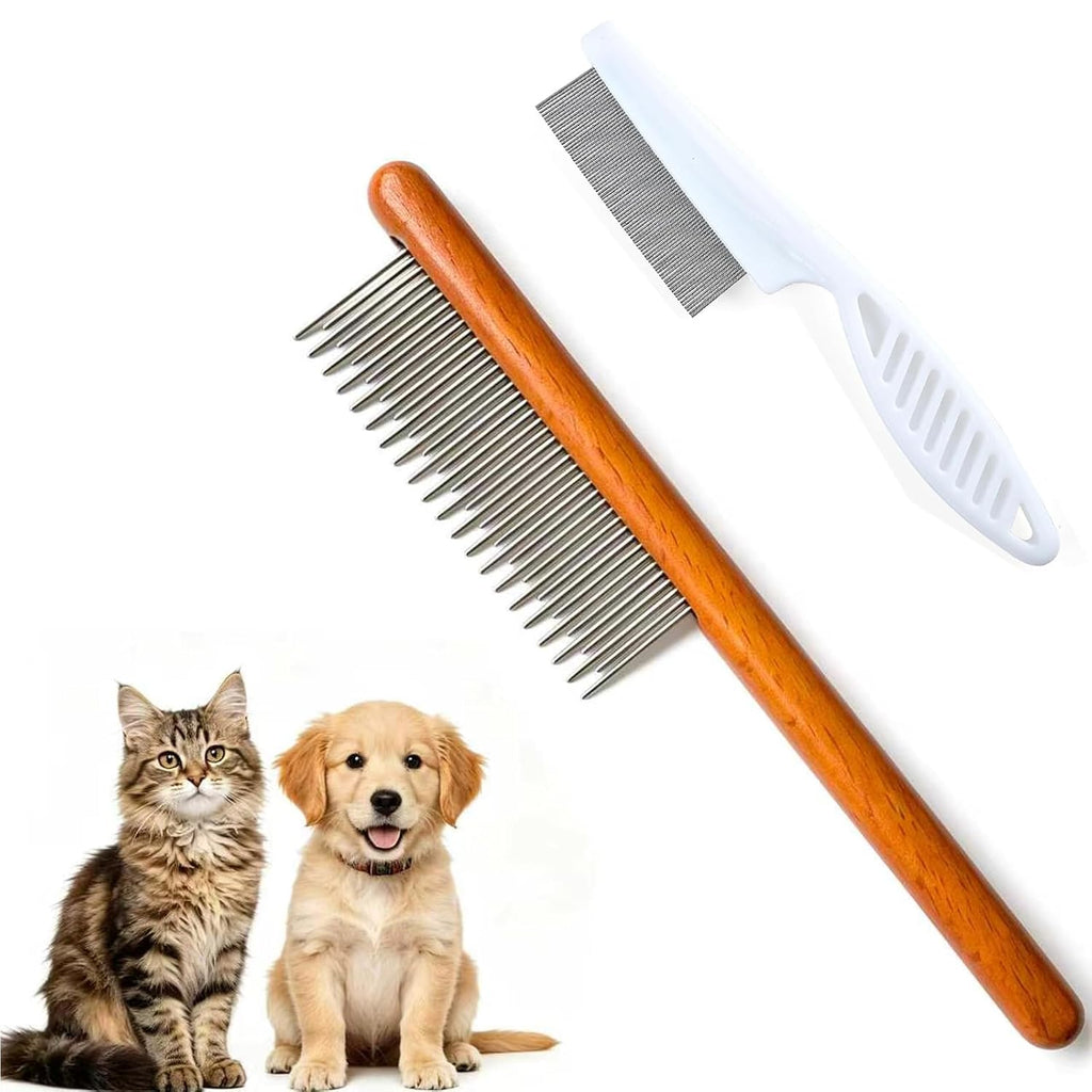 Cat comb,dog comb,Solid Wood Pet Comb Grooming Tool for Cats,Dogs and rabbits…