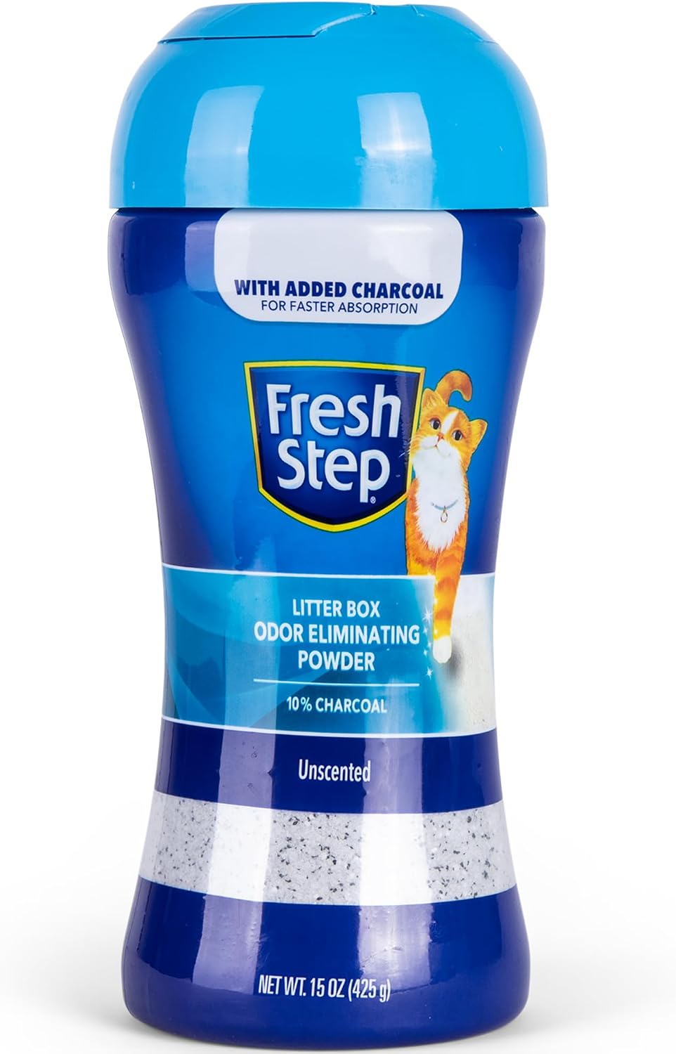Fresh Step Charcoal Odor Eliminating Cat Litter Box Powder, 15 Oz, 2-Pack