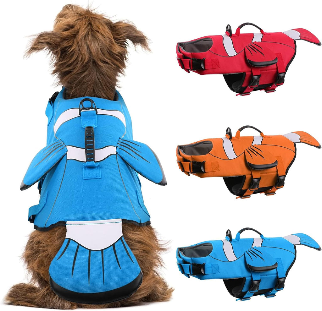 Dog Life Jacket for Swimming Boating, High Visibility Safety Vest