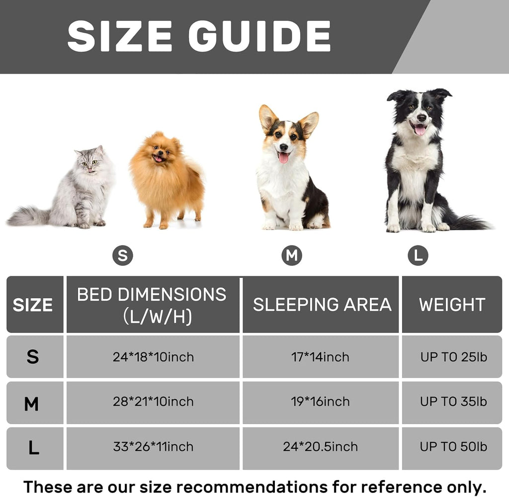 Hollypet Small Dog Large Cat Bed Puppy Couch Beds for Pets up to 25 lbs
