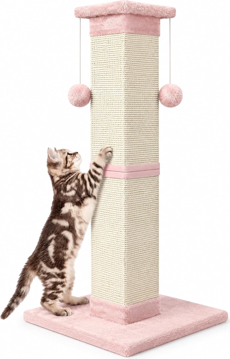 SOCATER Cat Scratching Post 33 Inch, Beige