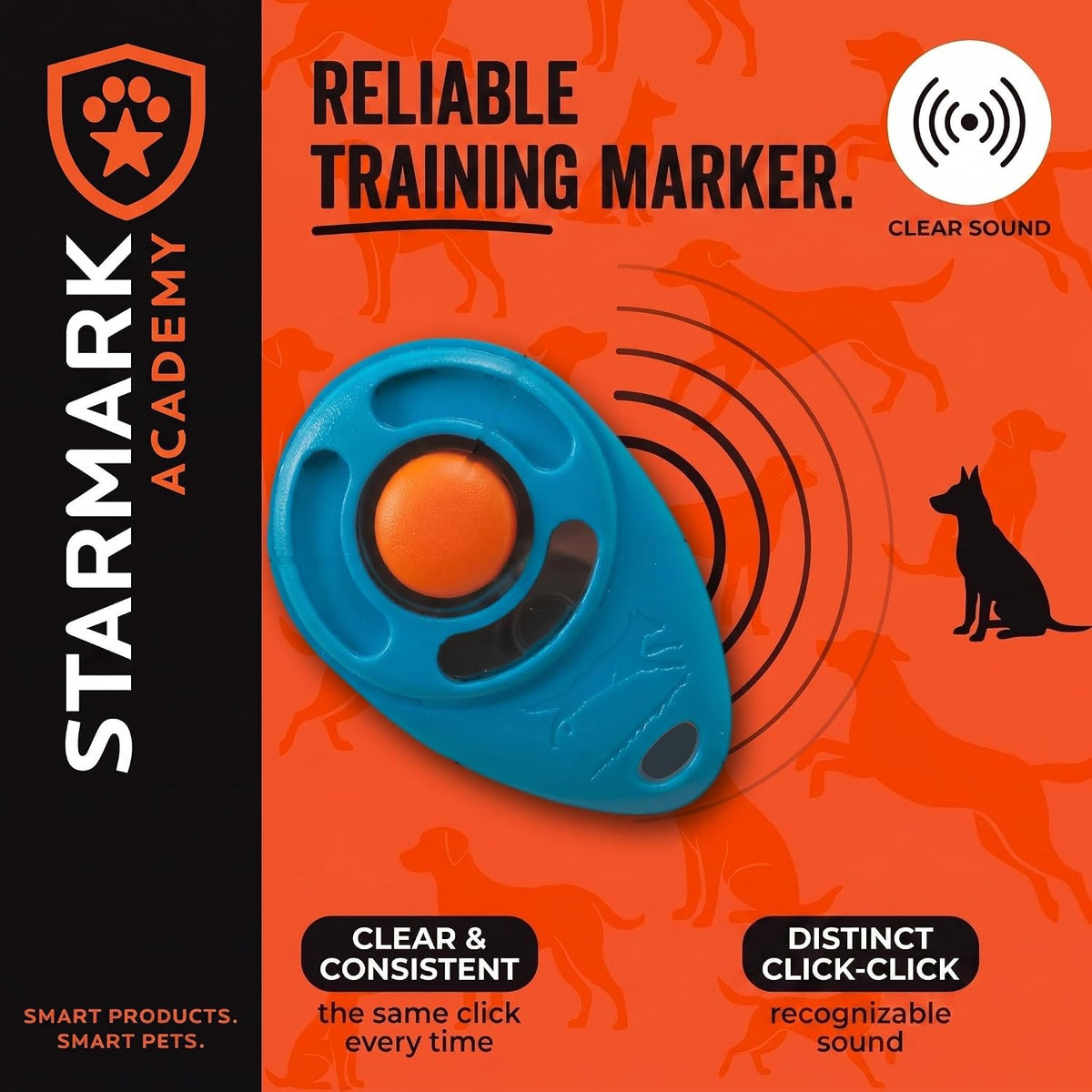 Starmark Pro-Training Clicker for Dogs, Reward-Based Pet Training