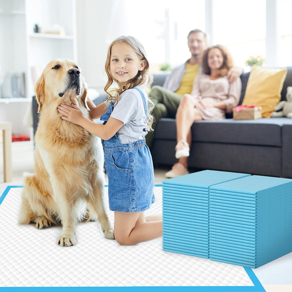 100 Count Large Dog & Cat Puppy Pee Pads - 28"x30" Absorbent Potty Training Pads | Leakproof Quick-Dry Disposable Pet Pa