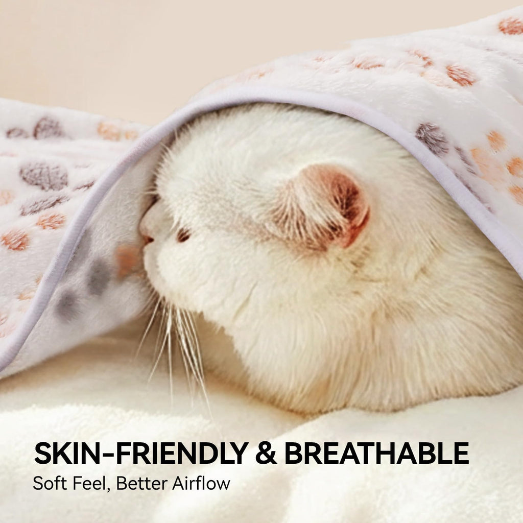 LINENLUX Dog Blankets 3-Pack, Super Soft Fluffy Fleece Pet Throw Warm
