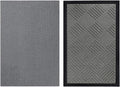 GORILLA GRIP WeatherMAX® Door Mat, 17x29, Gray and Felt Cat Litter Mat, 24x17, Gray Bundle