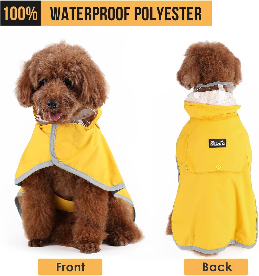 SlowTon Dog Raincoat, Waterproof Dog Rain Jacket with Clear Hooded, Y XL