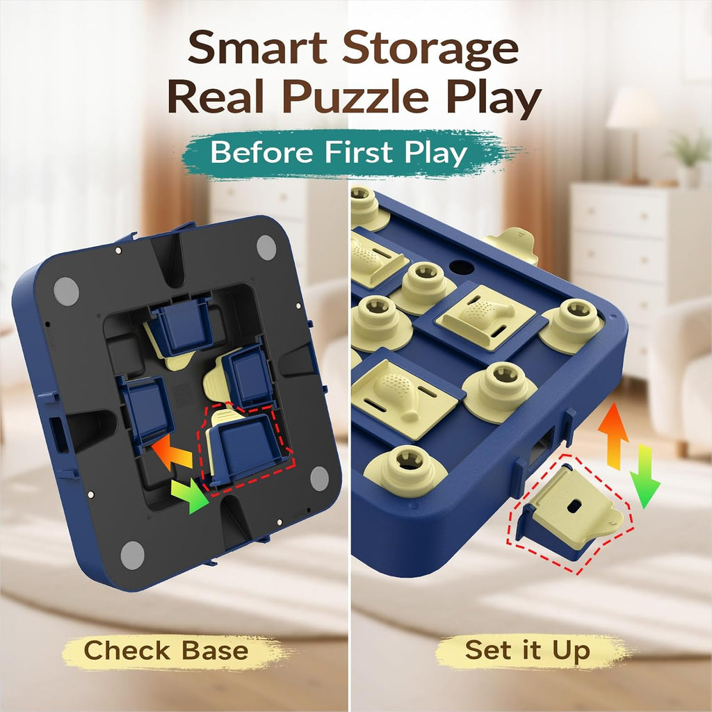 Dog Chess Puzzle Toy, 3-Levels, Mental Stimulation for Smart Dogs