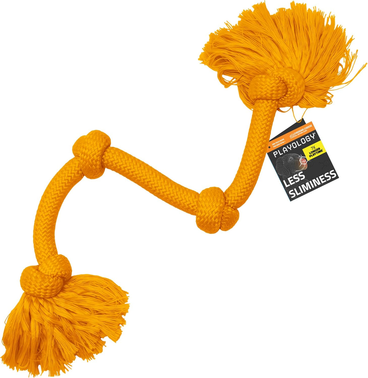 Playology Tug Rope Dog Toys for Large Dogs - Jumbo, Peanut Butter Scent