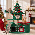LUCKLIFE 63" Christmas Cat Tree Multi-Level Cat Condo Tower