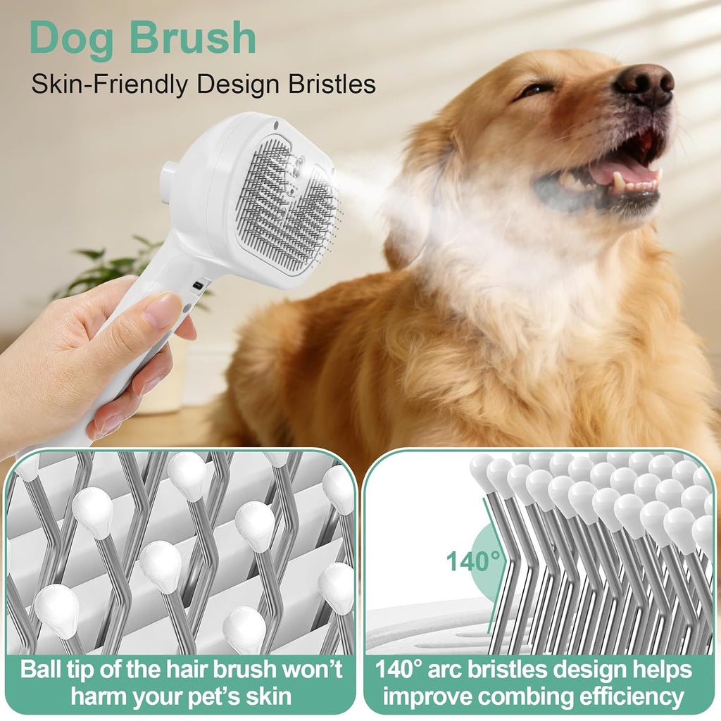 Cat Brush Dog Brush for Shedding,Pet Steam Hair Removal Comb Grooming Kit