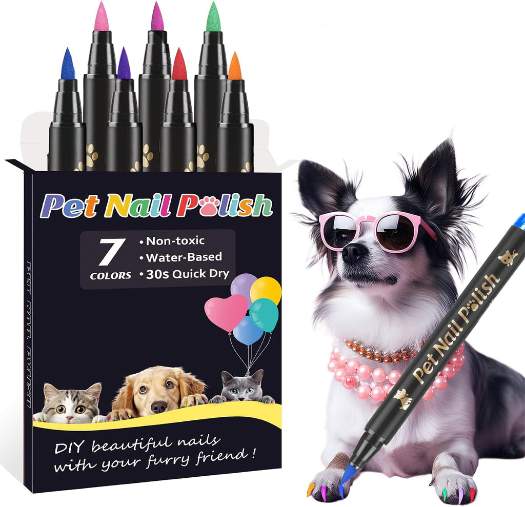 12 Colors Dog Nail Polish Pens Quick Dry to DIY Pretty Nails