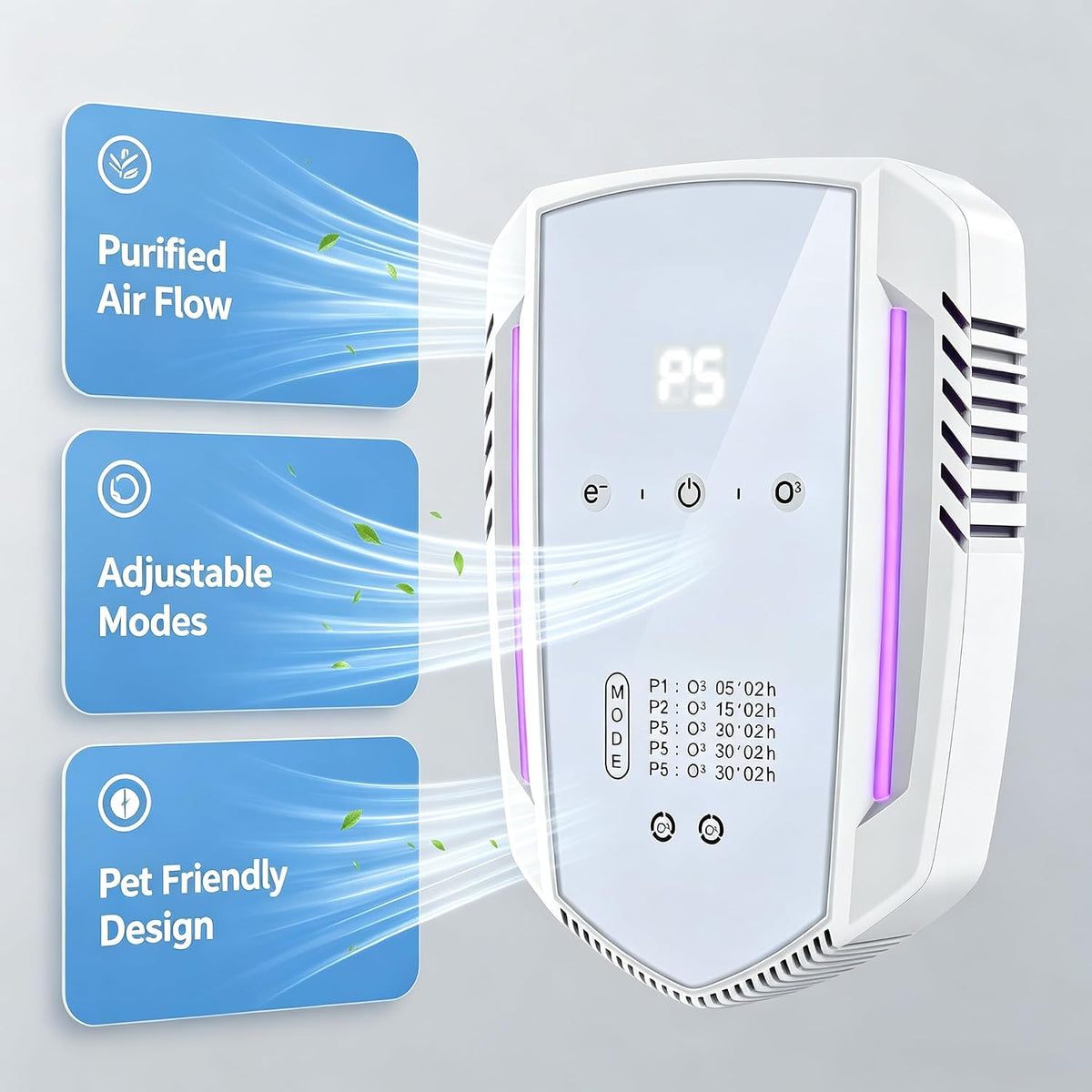 Cat Litter Deodorizer Air Purifier Ozone Odor Eliminator for Home
