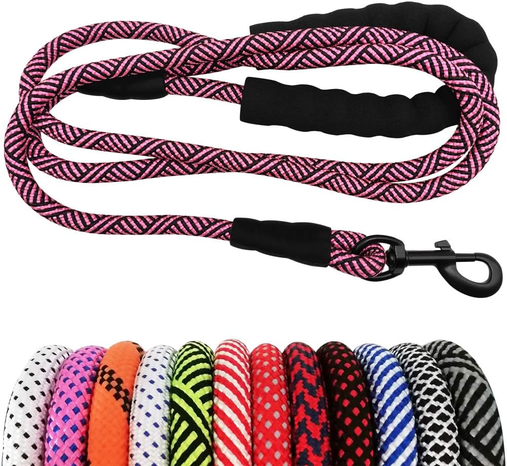 MayPaw 3ft Short Rope Dog Leash for Large Medium Dogs Soft Handle Dog Lead
