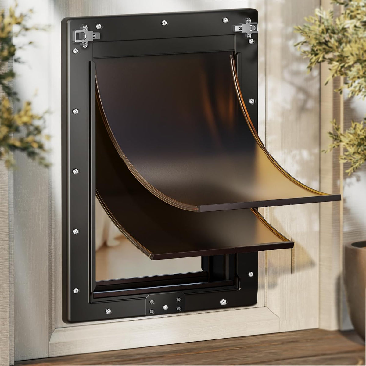 Plastic Dog Door, Large Doggy Door for Door