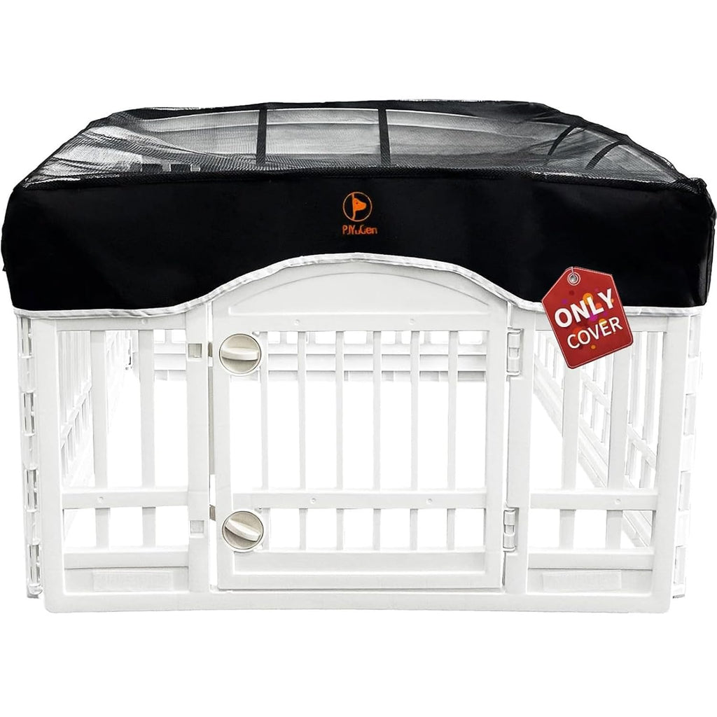 Playpen Top Cover for 36'' Width 4 Panel Pen, Black Paw