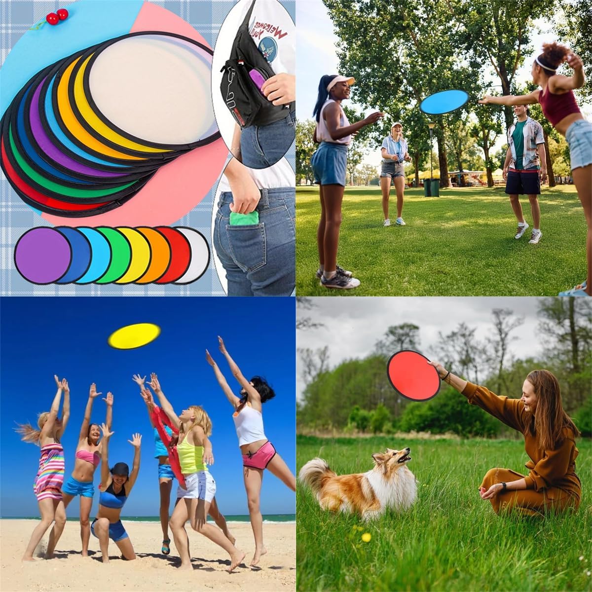 30 Soft, Lightweight, and Easy-to-Store Nylon Dog Frisbees