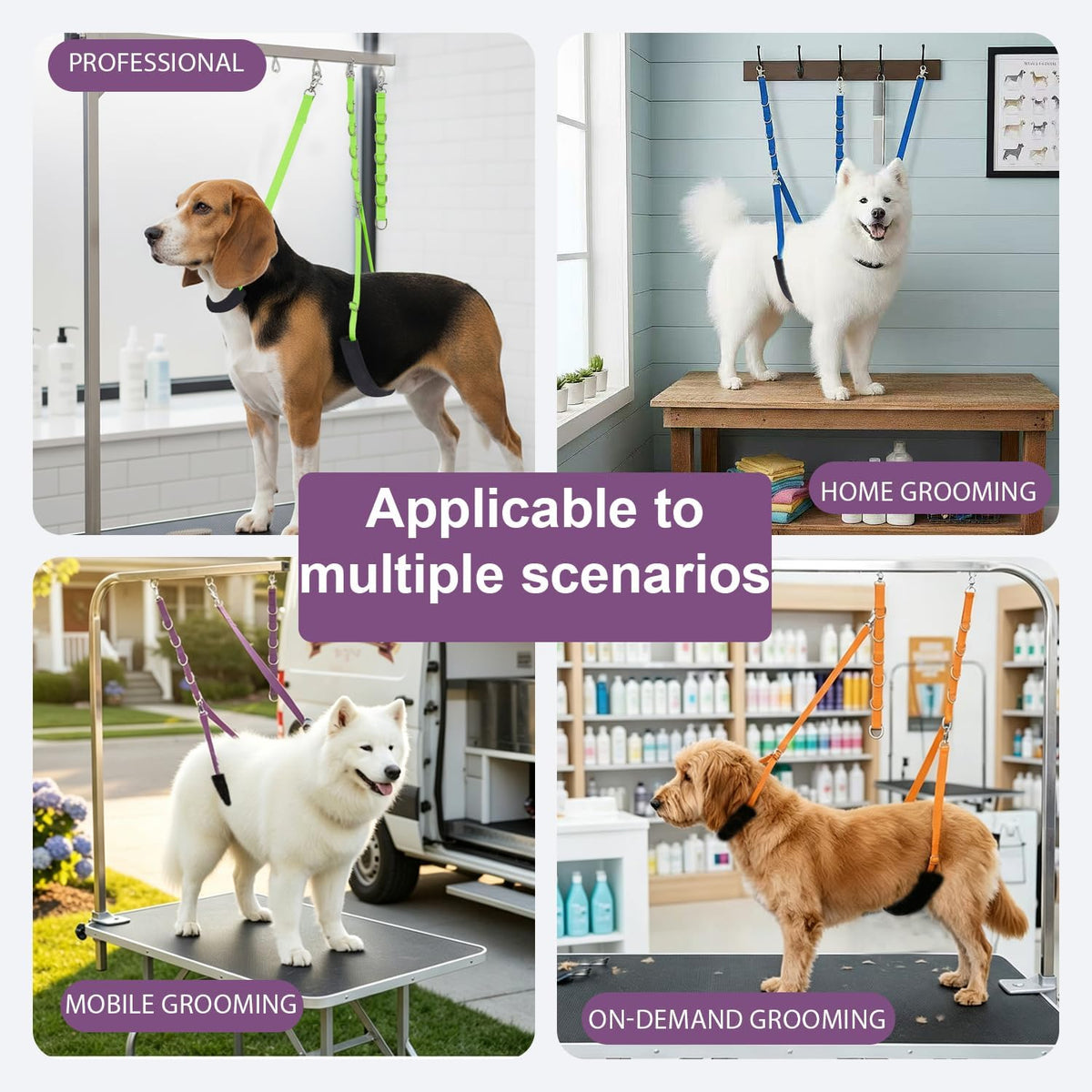 Dog Grooming Belly Band Pet Grooming Supplies 3 Sets Professional Dogs Belly Straps Pets Dogs Groomer Extension Strap Ta