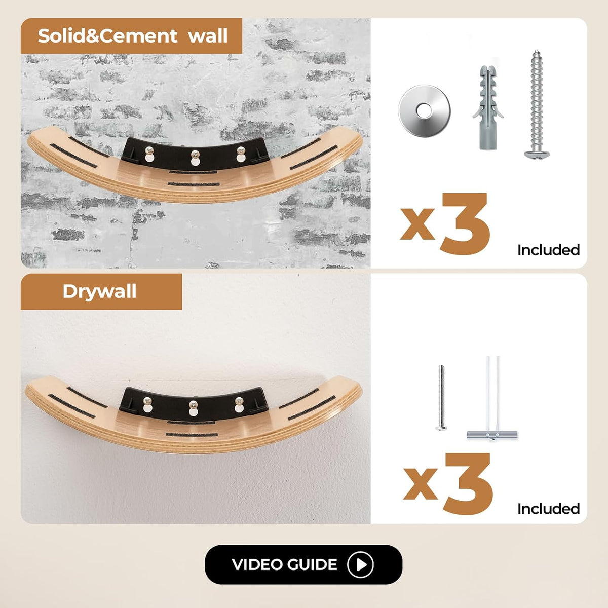 Cat Wall Shelves for Cat Wall Steps, Perch, Ladder, Wooden Floating Modern Mounted Space Saving Furniture with Scratchin