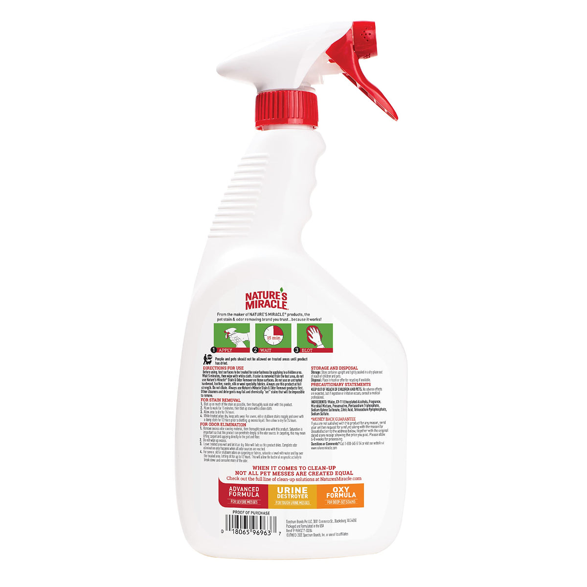 Nature’s Miracle Dog Stain & Odor Remover, Enzymatic Cleaner, 32 oz