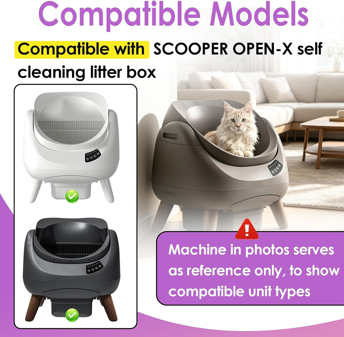 Cat Litter Pad Compatible with SCOOPER OPEN-X Self Cleaning Litter Box