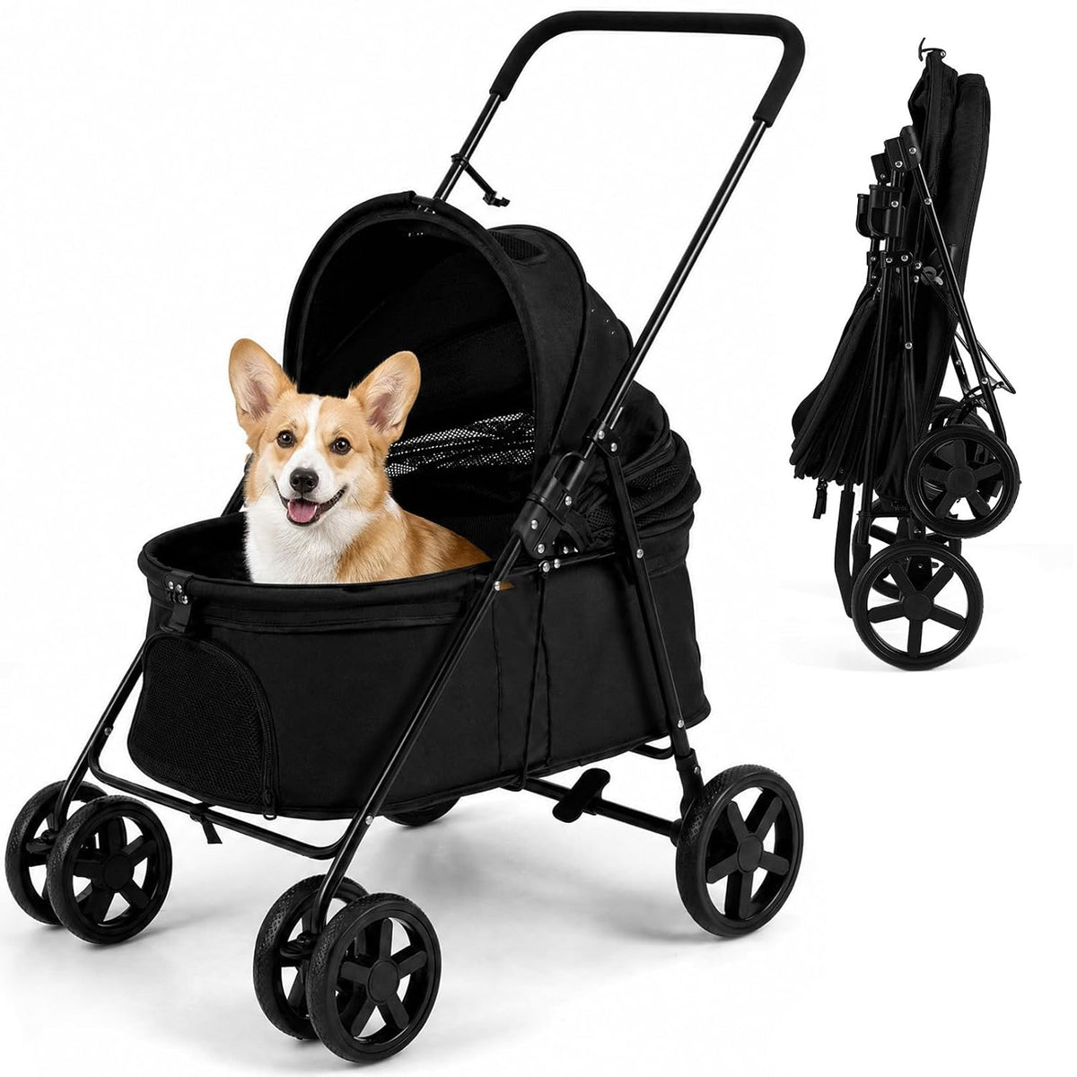 GIANTEX Pet Stroller for Small & Medium Dogs & Cats, Vet Visits & Travel