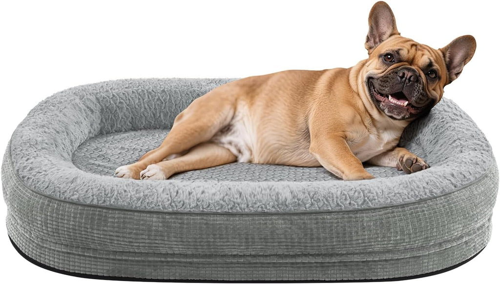 JOEJOY XL Orthopedic Dog Bed for Large Dogs, 360° Oval Bolster, 42"