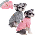 2 Pack Dog Sweaters for Small Dogs & Cat Soft Cute Winter Puppy Clothes