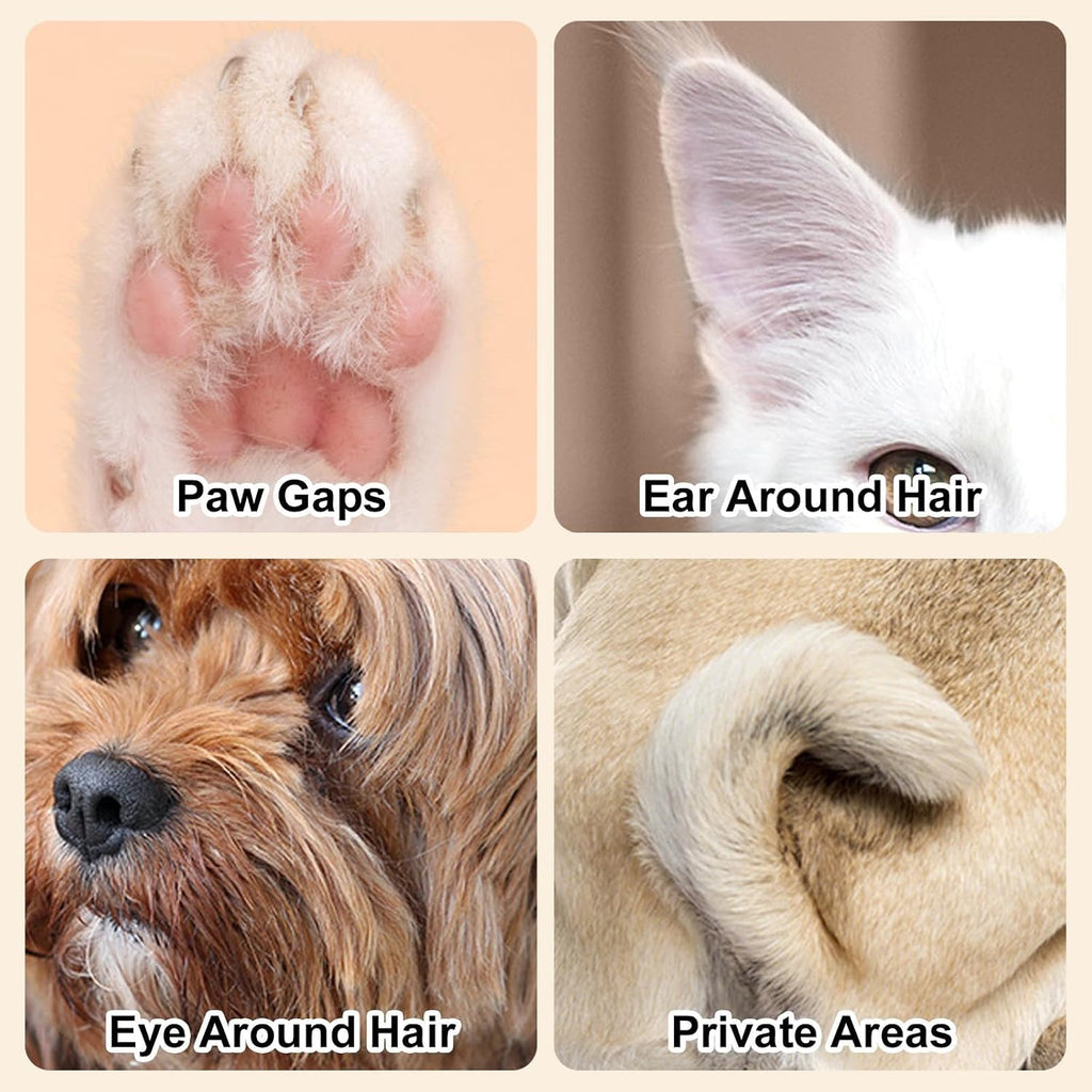 Calmclippers for Cats, Paw Trimmer, Pet Micro Precision Trimmer, Electric Dog Trimmer, Rechargeable Hair Shaver with LED