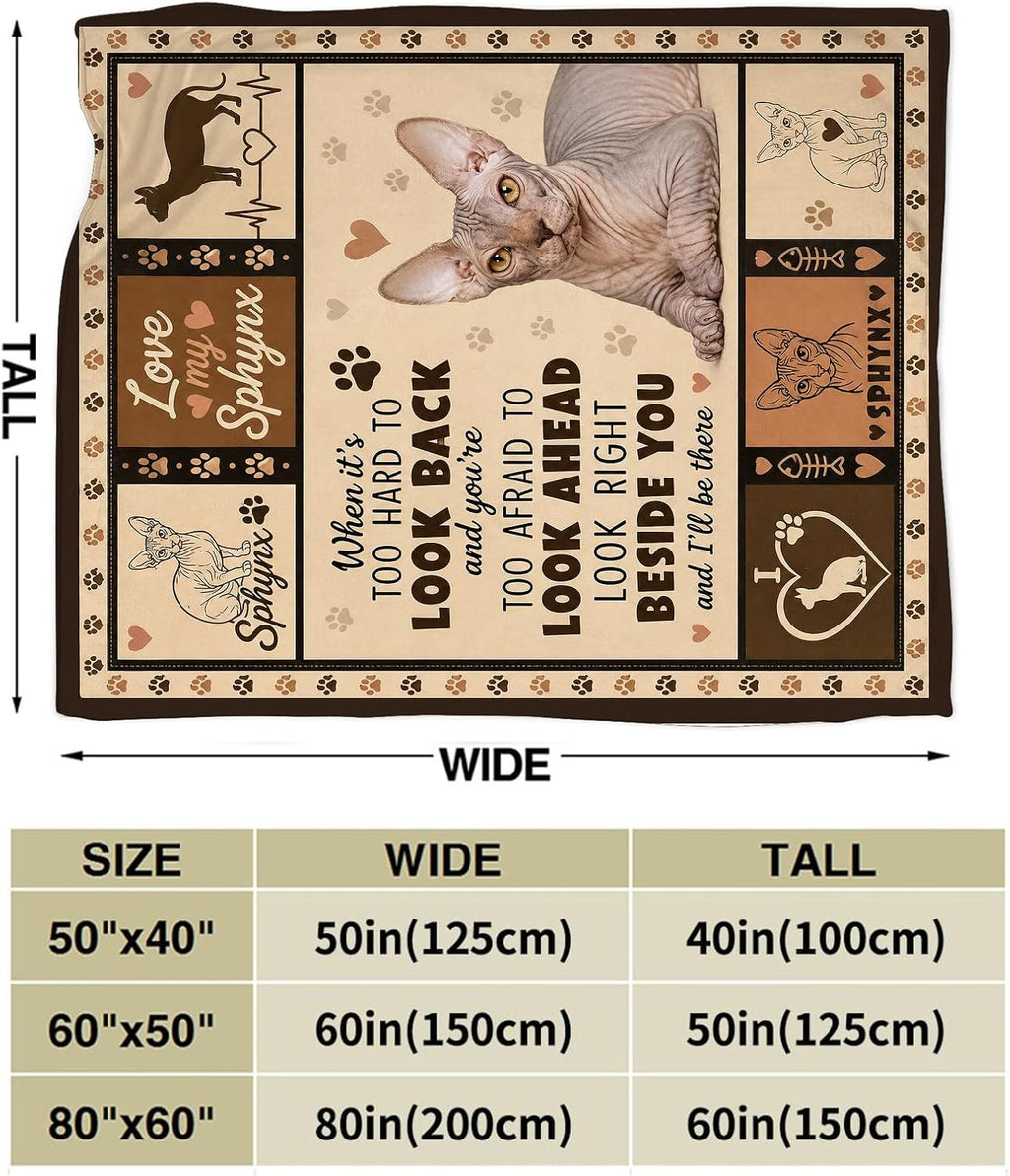 Sphynx Cat Blanket,Hairless Cat Throw Blanket Gifts 60"X50"