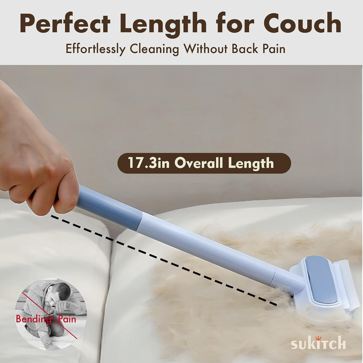 Dog & Cat Hair Remover for Couch, Reusable Lint Brush for Furniture