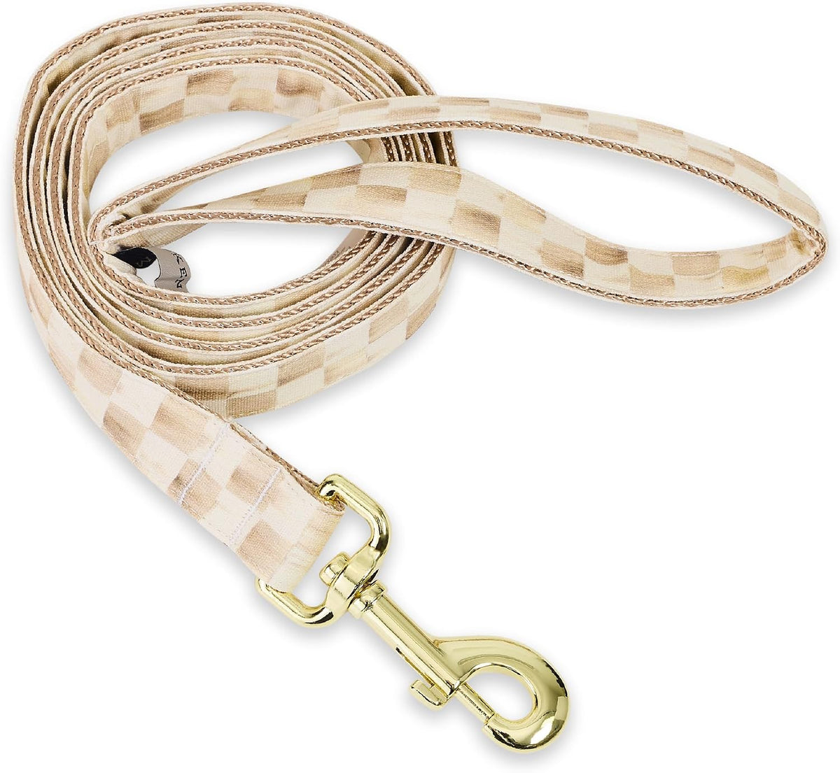 MACKENZIE-CHILDS Dog Leash, 60" Long, Pink-and-White Rosy Check