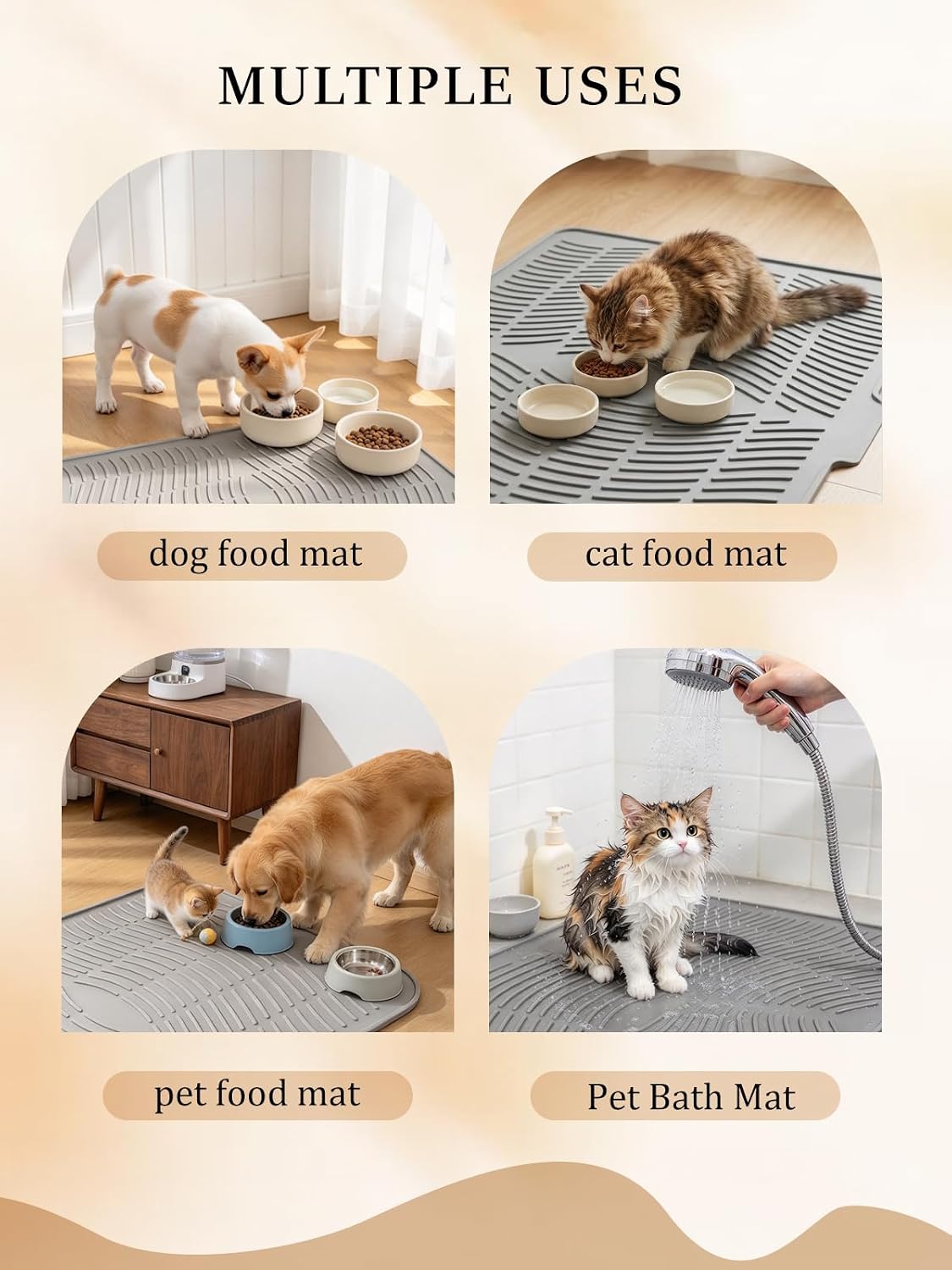 Cat Litter Mat 48"x 36", Urine-Proof Extra Large Litter Box Mat