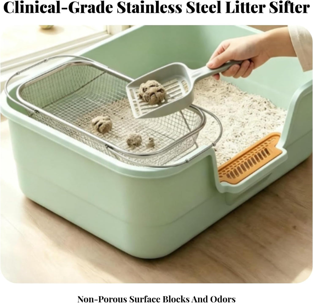 Metal Feline-Litter Sieve, XL