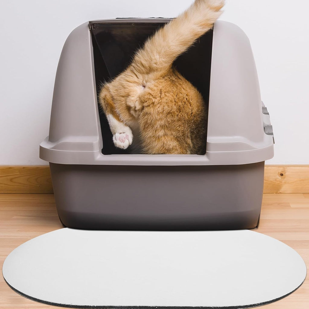 White Diatomite Pet Feeding Mat with Non Skid Protection for Floors
