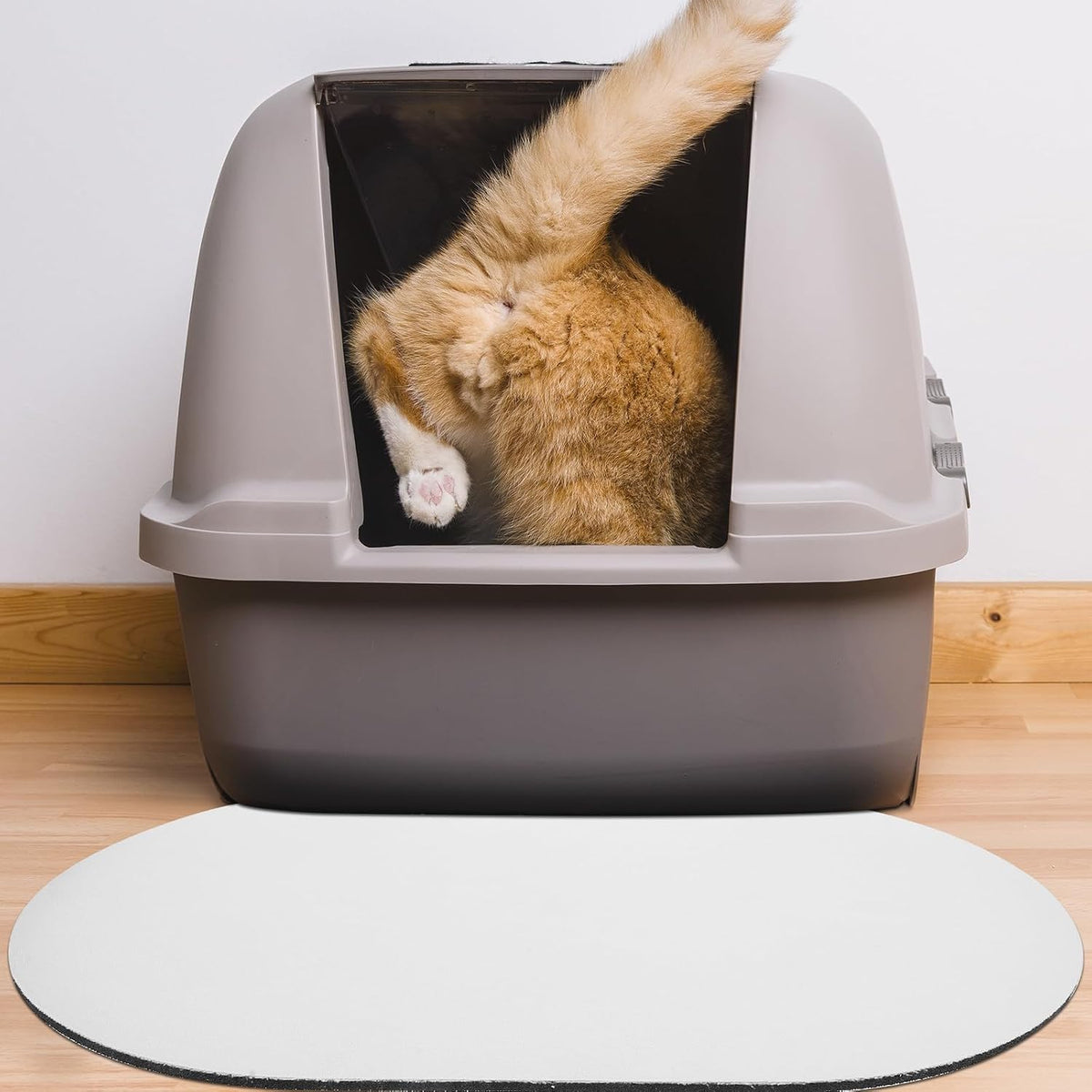 White Diatomite Pet Feeding Mat with Non Skid Protection for Floors