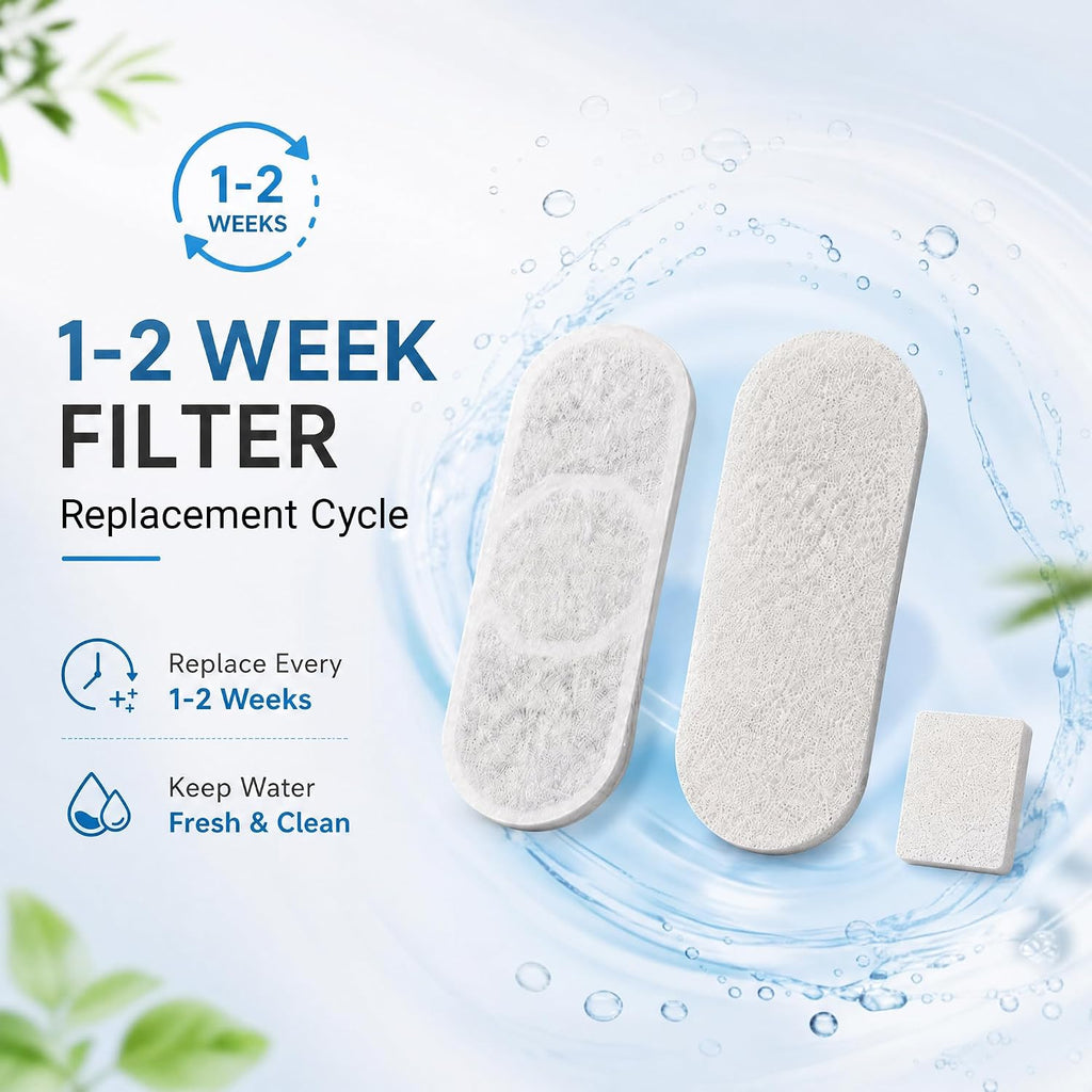 Replacement Dog Water Fountain Filters, 10-Set for 12L/15L/18L