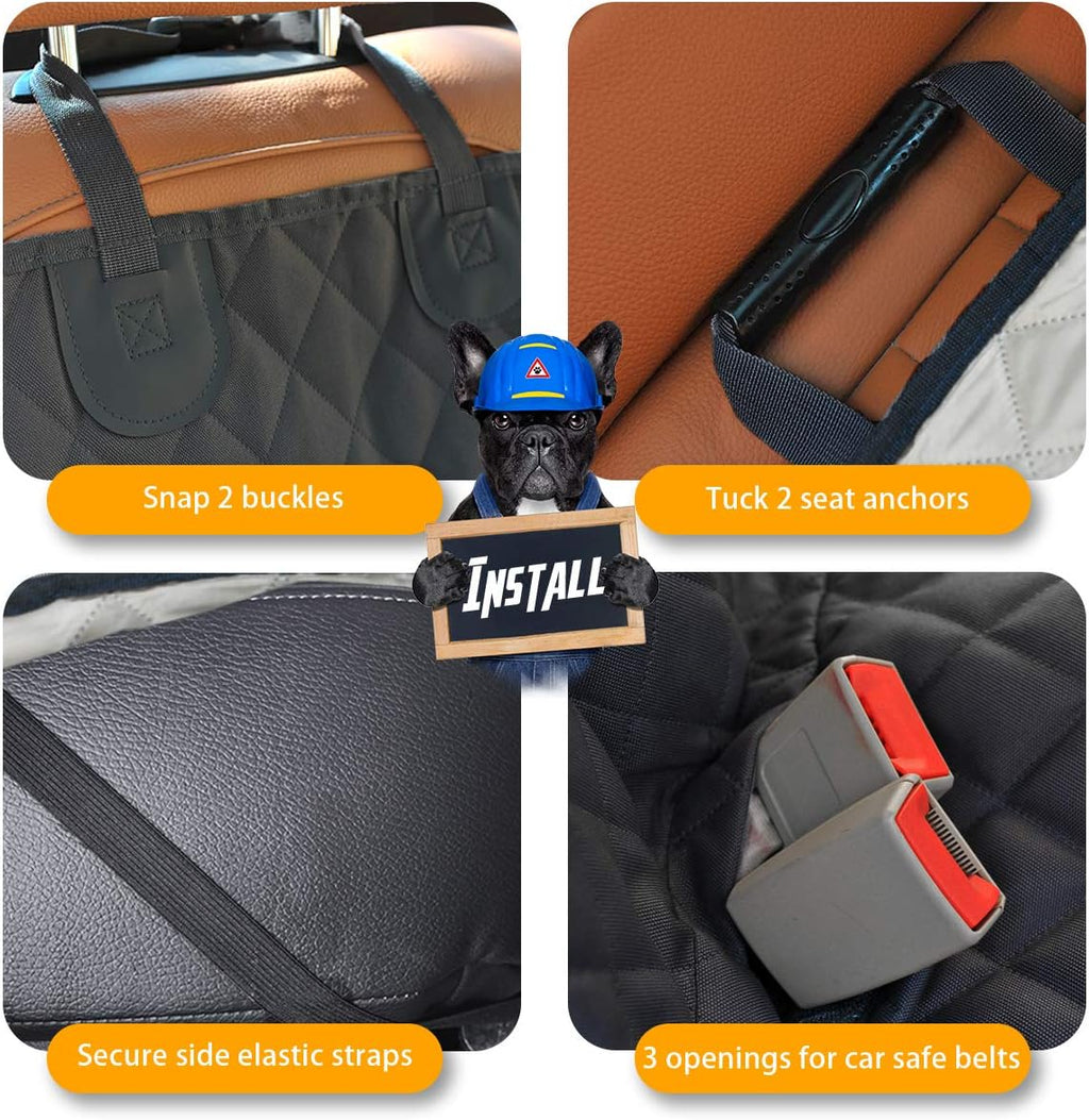Honest Dog Car Seat Covers, Dog seat Cover with Side Flap for Cars, Trucks, and Suv's - Waterproof & Nonslip Pet Seat Co