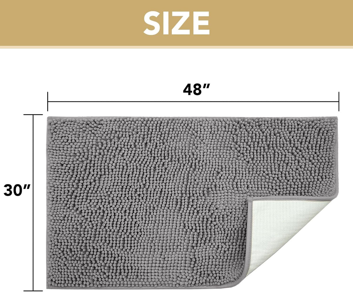H.VERSAILTEX Dog Door Mat for Muddy Paws, Super Absorbent Mud Mat 30" x 48"